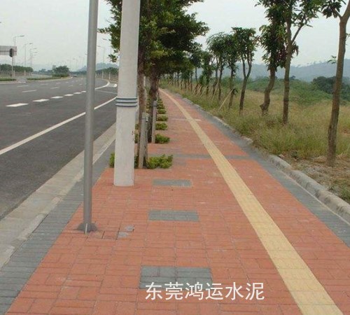 街道步道砖实景